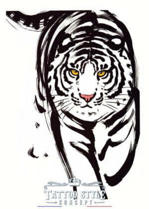 tatouage animal tigre en chasse au pinceau animaux 620 1
